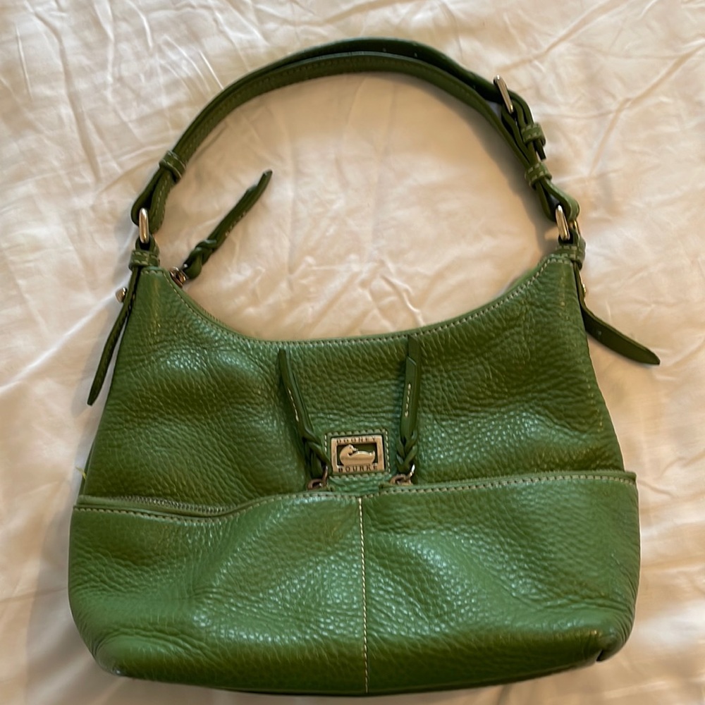 Dooney & Bourke vintage leather green shoulder bag.